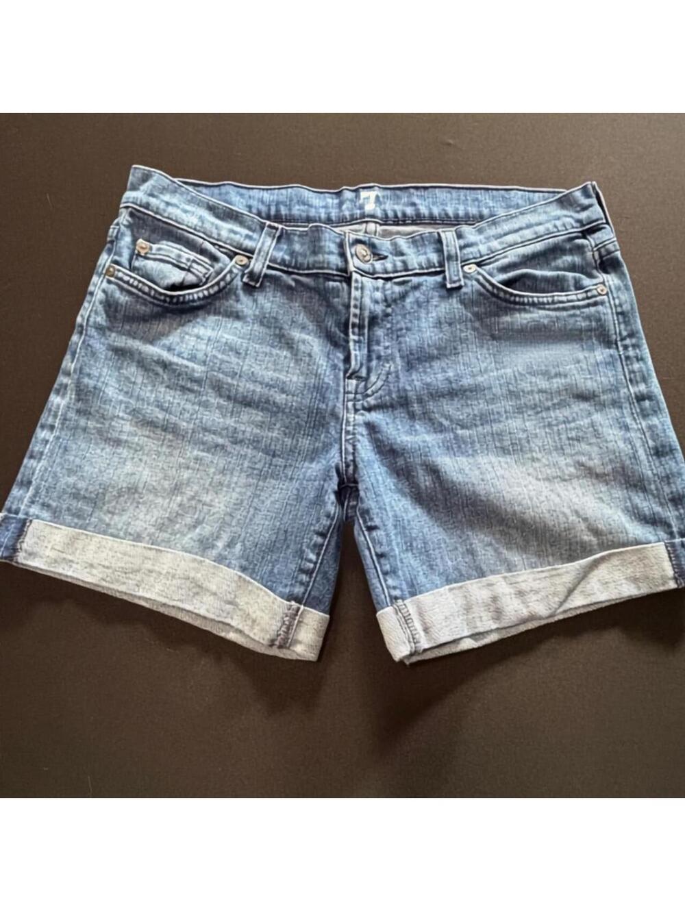 7 For All Mankind Denim Shorts Size 29 Cuffed Jean Shorts